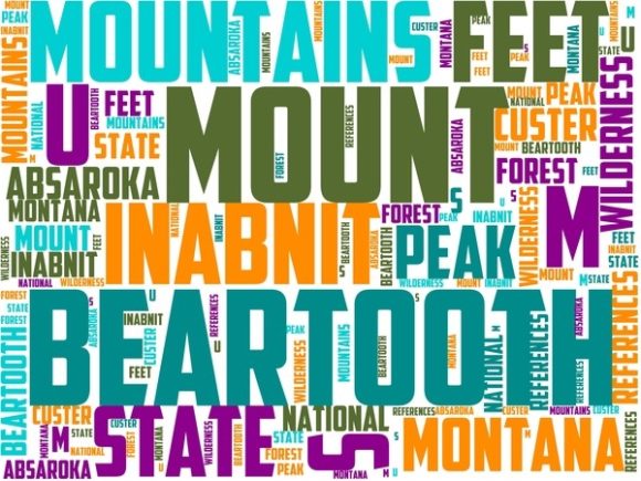 Mount Inabnit Wordart Sticker: A Hand-Drawn Wordcloud for Thoughtful, Versatile Design