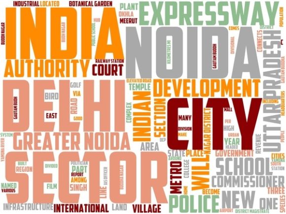 Unlock Creative Potential with Noida Wordart Tshirt.jpg: A Versatile Hand-Drawn Wordcloud for Real-World Design